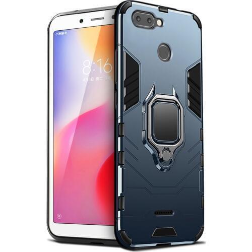 ShockProof Armor Bumper Soft Silicone 5.45" Case For Xiaomi Redmi 6 Case For Redmi 6 Cell Phone Case redmi 6 cover with Car Ring