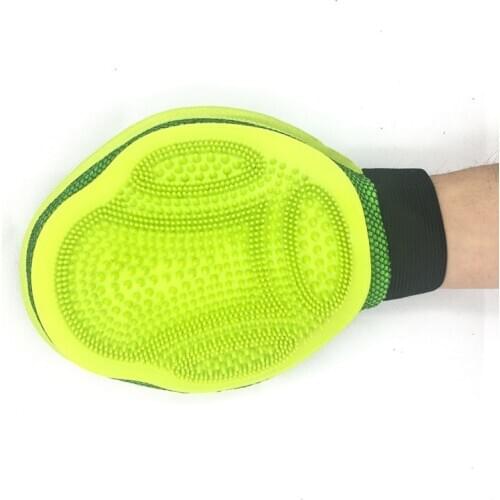 Pet Dehairing Comb Silicone Hair Removal Brush Double Sided Glove Grooming Soft Comb For Cats Dogs Cleaning Removing Loose Hair