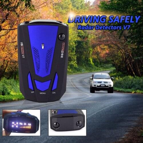 Car Speed Alarm System Radar Detector City/Highway Mode 360 Degree Detection Radar Detectors With LED Display Cars Voice Alert