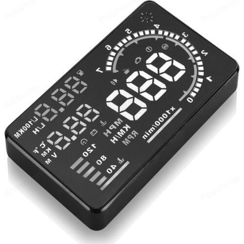 HUD GPs 5.5 Inch HD OBD2 Over Speed Alarm Consumption Data Diagnosis Smart Windscreen Projector Head Up Display