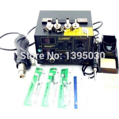 Hot Air Rework Station 852D++ BGA Rework Station 2 in 1 Hot Air Gun Soldering Station 700W 220V/110V