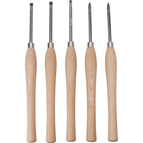 Brand New Alloy Steel Lathe Chisel Wood Turning Tool With Wood Handle and Wood Carbide Inserts Woodworking Tool 5 Types