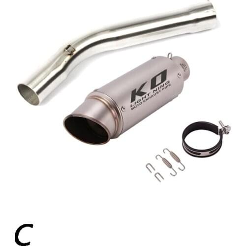 Escape Motorcycle Exhaust Mid Link Tube And 51mm Vent Pipe Tips Stainless Steel Exhaust System For Yamaha R6 1998-2005