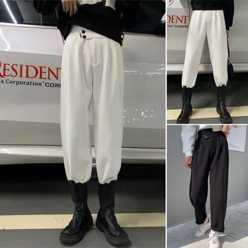 Womens Loose, Tall and Thin High-Waist Straight Casual Pants