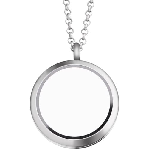 10pcs/lot 30MM Stainless Steel Screw twist-off waterproof Floating charms plain locket Memory Living Glass Photo Locket necklace