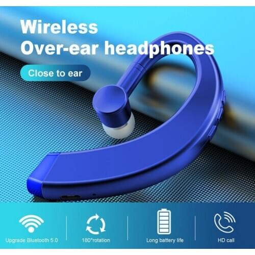 1Pc Bluetooth 5.0 Earphone Ear Hook Life Waterproof Rotating Stereo Headset наушники беспроводные kulaklık