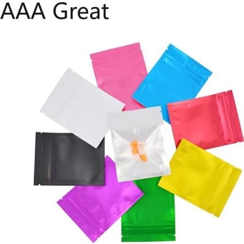 100Pcs/Lot Zip Lock Bags Food Electronic Accessories Matte Translucent Front Clear Storage Pouches Packaging Mylar Bag Candy