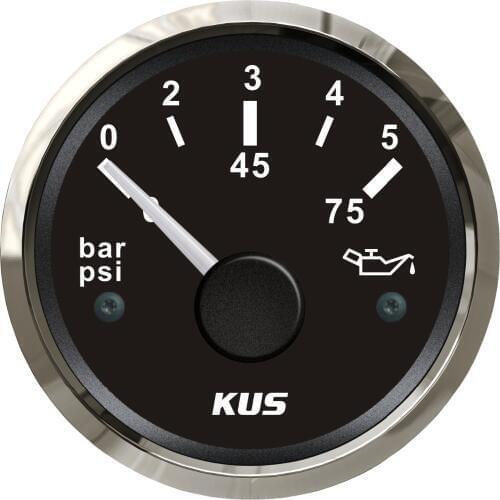 2" 52mm oil pressure gauge 0-5 bar 12V 24V KY15000 with backlight