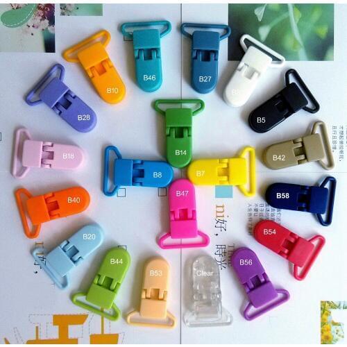 20 colors 150pcs 25mm D Shape SUTOYUEN Baby Plastic Pacifier Clip / Plastic Dummy Clip / Suspender / Soother / Toy Clips