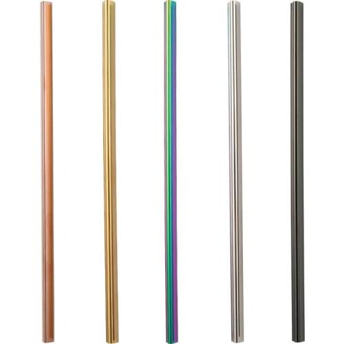 21.5cm Classic Design Metal Straw 304 Stainless Steel Color Plated Drinking Straw Creative Cup Accessories Thermos Spare Part
