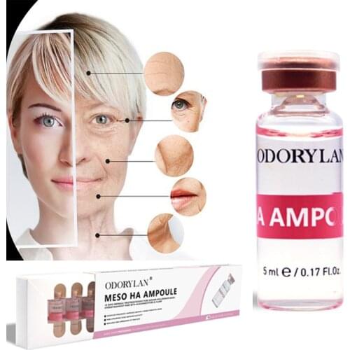 5ML/Bottle Hyaluronic Acid Mesotherapy Face Beauty HA for Wrinkle Ance Remove BB Cream Serum Ampoule Whitening Hylaronic Acid