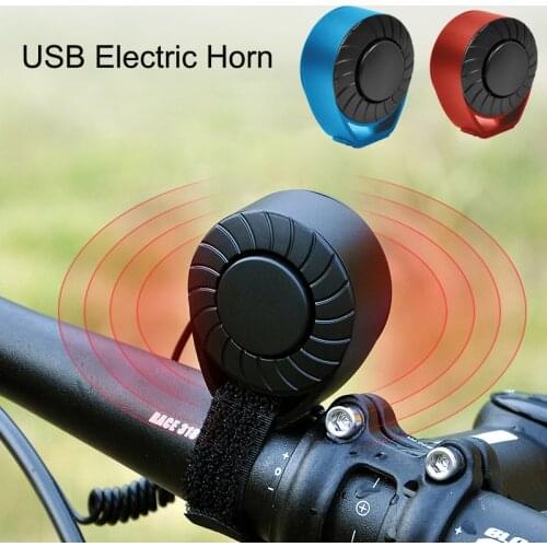 5 Sounds Bicycle Loud Horn Electric Bell USB Rechargeable Mountain Road Bike Alarm 120db Warning Safety Electric Bells Whistle
