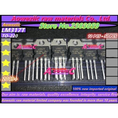 Aoweziic 2019+ 100% new imported original LM317T LM317 TO-220 three terminal regulator adjustable 1.2-37V