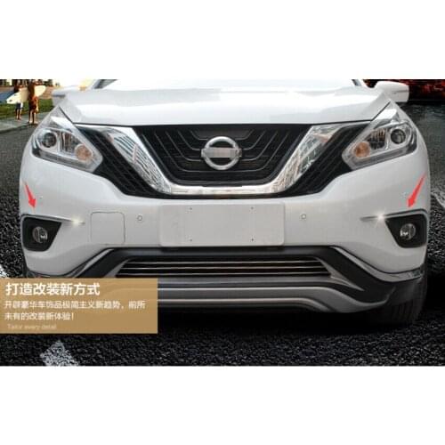 Yimaautotrims Auto Accessory ABS Front Fog Lights Lamp Eyelid Cover Trim 2 Pcs / Set For Nissan Murano 2015 2016 2017 2018