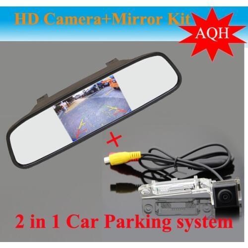 Promotion 4.3" inch TFT LCD Car Mirror Rear View camera Kit Reversing for VW Passat/Sagitar/Touran/Multivan T5/T5 Transporter