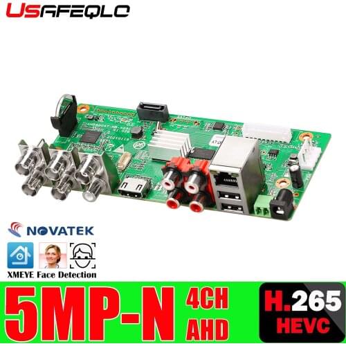 NOVATEK CHIP Hybrid 4CH AHD 5MP-N DVR H.265+ XVi Video Recorder for AHD/TVI/CVI 5MP Camera Camera HDMI Onvif Surveillance DVR