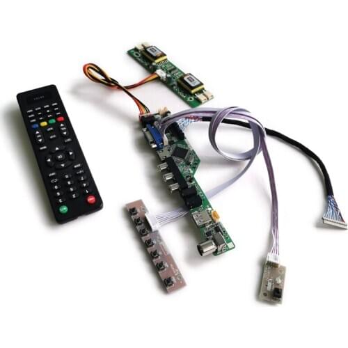 Display DIY kit universal LCD controller drive board For HT15X23/M150X2/M150X3 panel 20-Pin LVDS 4CCFL VGA USB AV 1024*768