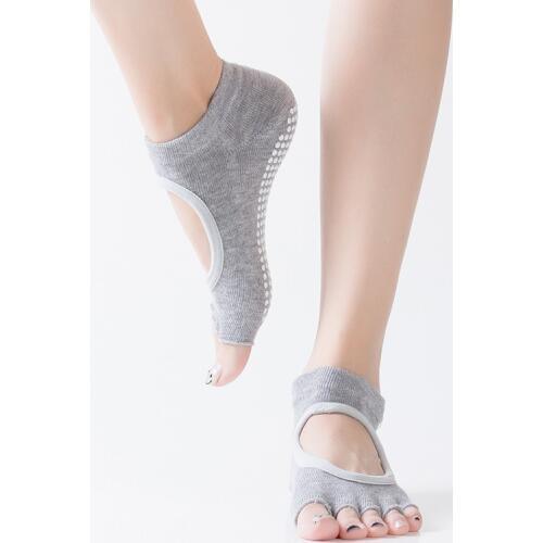 Breathable high elastic soft non-slip ladies backless open toe yoga sports socks quickly wicking quick-drying yoga socks