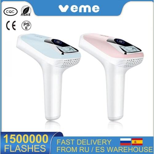 Veme 1500000 Flashes IPL Laser Epilator For Women Home Use Devices Permanent Electric Hair Removal Depilador Bikini Dropshipping
