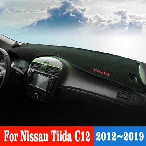 Car dashboard Avoid light pad Instrument platform desk cover Mat Carpets For Nissan Tiida C12 2012-2019