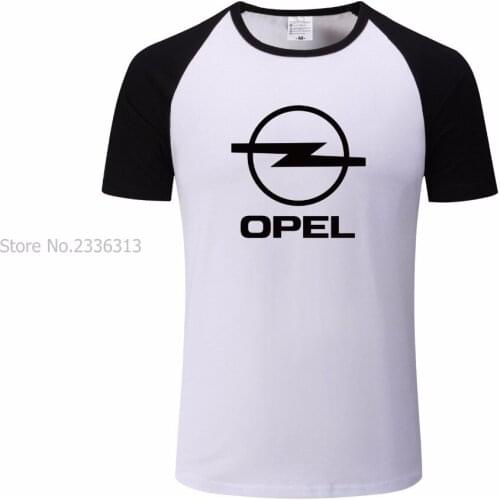 Summer 3 color Opel T-Shirt Mens Black White tshirts Summer raglan sleeve T shirt