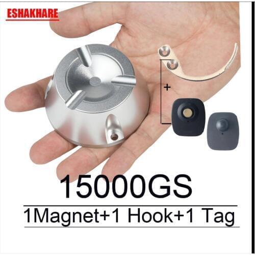 Magnetic Detacher 15000GS Universal security Tag Remover +Key Detacher Hook Detacher +Alarm For RF8.2Mhz EAS System