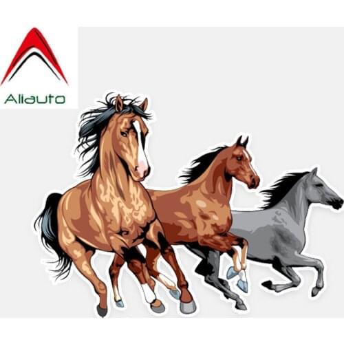 Aliauto Fashion Car Sticker Running Steed Horse Decor Vinyl Decal Cover Scratches for Vw Nissan Mercedes Skoda Volvo,15cm*11cm