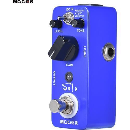 MOOER SOLO Distortion Guitar Effect Pedal High-gain True Bypass Full Metal Shell