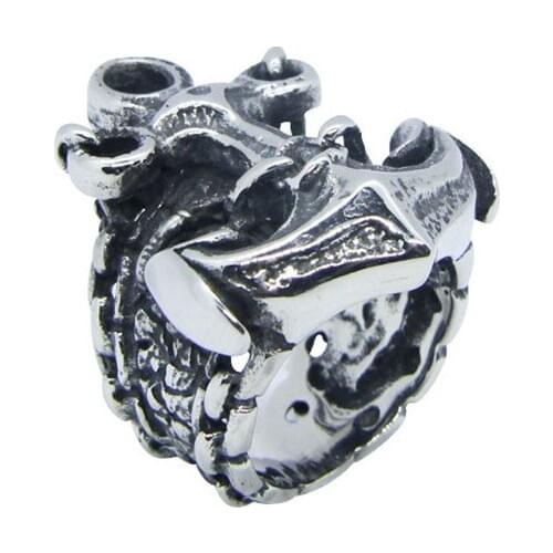 316L Stainless Steel Mens Ring Huge Anchor Ring New Fashion Biker Anchor Ring Size 7~13