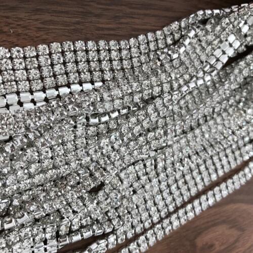 New Beaded Chain Trim For Wedding Decoration, Diamond Chain Clothing Accessories 9 Yards