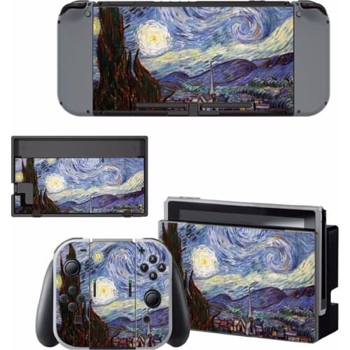 New Van Gogh painting Starry sky vinyl Decal Skin Sticker For Nintend Switch NS NX Console & Joy-con