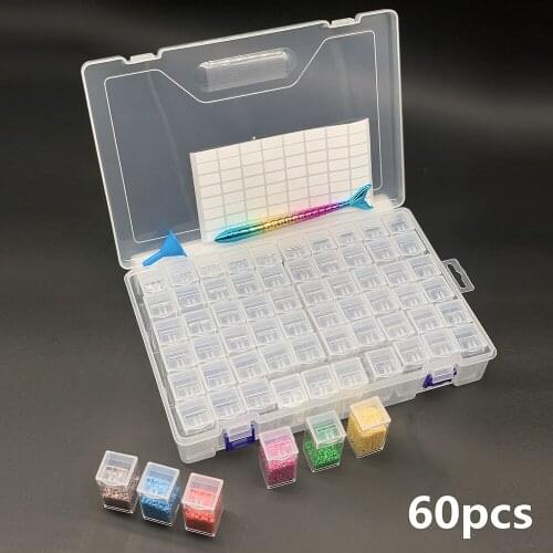 Brand new plastic diamond painting accessories 60 pieces bottling container storage box diamond easel diamond painting box
