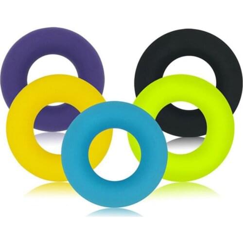 Exercise Equipment Type-O Muscle Power Training Silicone Ring Strength Finger Hand Grip Exerciser Portable Fitness Equipment