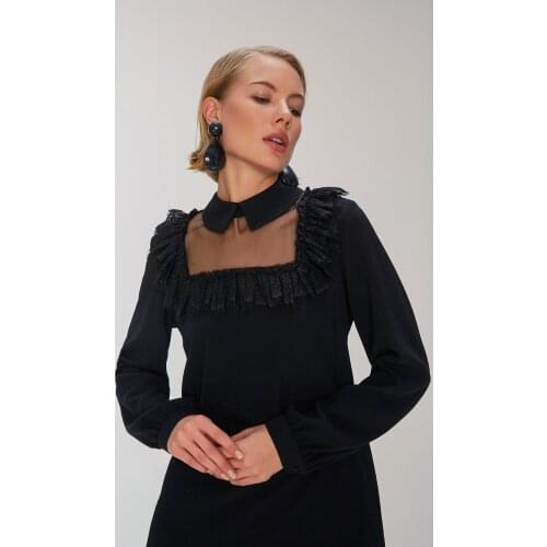 Women Dress High Quality Fashion Black Casual 2021 New Design Sleeveless Mini Dress Comfortable Elegant Season Made in Turkey