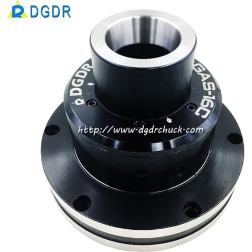 GAS-16C Pneumatic rotary cylinder collet chuck, grinding machine power collet chuck repeatability 0.005mm for testing equipment