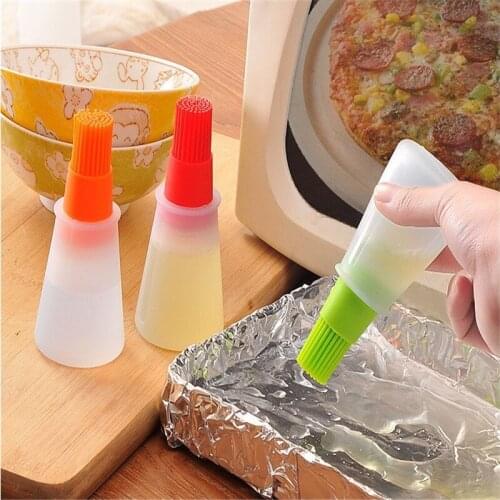 Bbq Portable Silicone Oil Bottle with Brush Grill Oil Brushes Liquid Oil Pastry Kitchen Baking BBQ Tool Kitchen Tools for BBQ