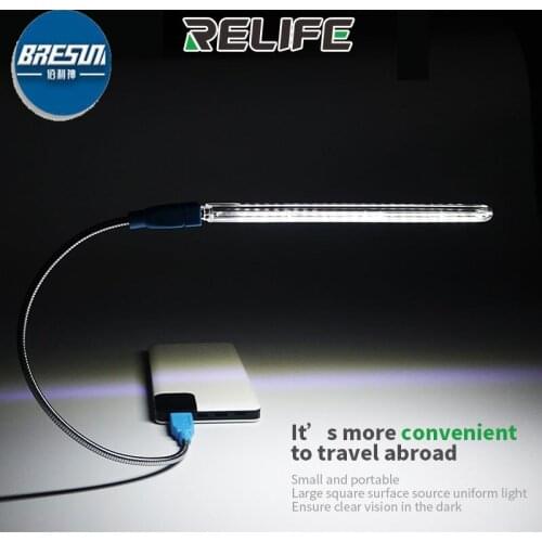 RELIFE RL-805 Mini Portable USB LED Light 360 Degree Rotation Lamp for Bed Reading Desk Desktop PC Notebook Phone Repair Tool