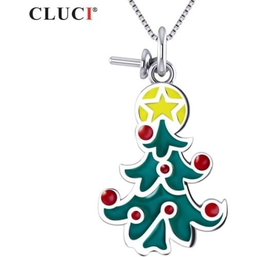 CLUCI Silver 925 Christmas Pendant Classic Female Pendant for Necklaces Jewelry Real Sterling 925 Silver Pendant Charm SP364SB-1