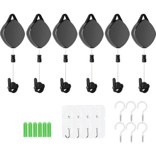 6PCS VR Cable Management System Ceiling Pulley System VR Accessories for Oculus Quest 2, For HTC Vive/Oculus Rift S/PS VR