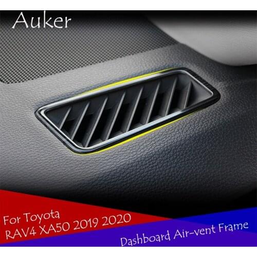 For Toyota RAV4 XA50 2019 2020 Stainless Steel Car dashboard one pillar air outlet vent trim frame sticker style