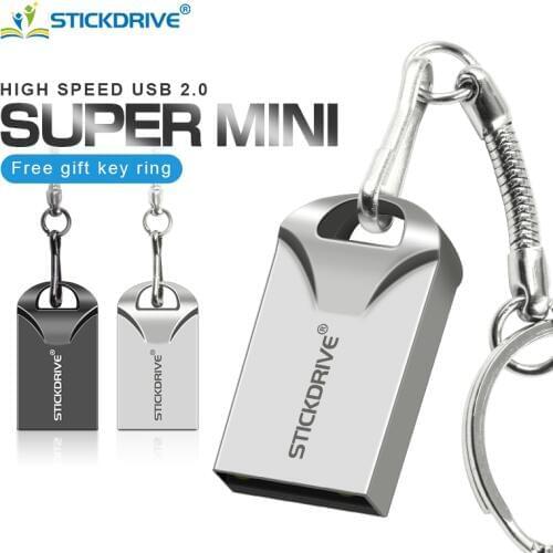 Super mini metal usb flash drive 64GB 32GB 16GB 8GB 4GB flash drive portable 128GB memory stick Pendrive Storage flash disk