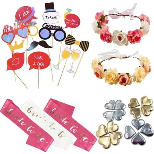 Groom Bachelorette Favorite Party Bride To Be Hair Rope Bridal Shower Wedding Hen Night Decoration Gift Photo props