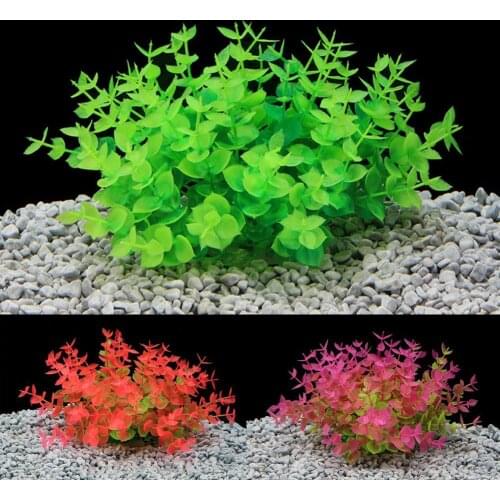 Vivid Artificial Plants Simulation Easy to Clean Plastic Aquarium Landscape Simulation Water Grass for Foreground Tank Decor