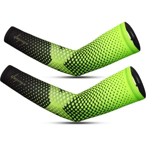 1 Pair Unisex Cooling Arm Sleeves Outdoor Sports Cycling Running Bicycle UV Sun Protection Arm Cover Protective Arm Sleeve