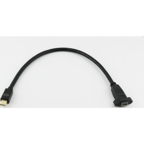 1x Mini DisplayPort Extension Cable Male to Female Panel Mount Display Port 30cm Straight/UP/Down/Left/Right Angle