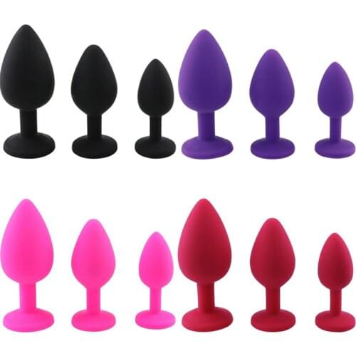 3 Sizes Butt Plug Soft Silicone Anal Plugs Unisex Sex Stopper S/M/L Adults Sex Toys For Women Men Anal Trainer For Couples SM