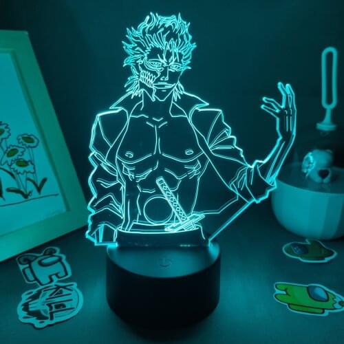 Anime Bleach Figure Grimmjow Jaegerjaquez 3D Led Illusion Night Lights Cool Gift For Friend Lava Lamp Manga Bedroom Decoration