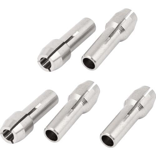 UXCELL 5 Pcs 3mm Clamping Dia for Dremel Rotary Tool Chuck Collet Silver Tone