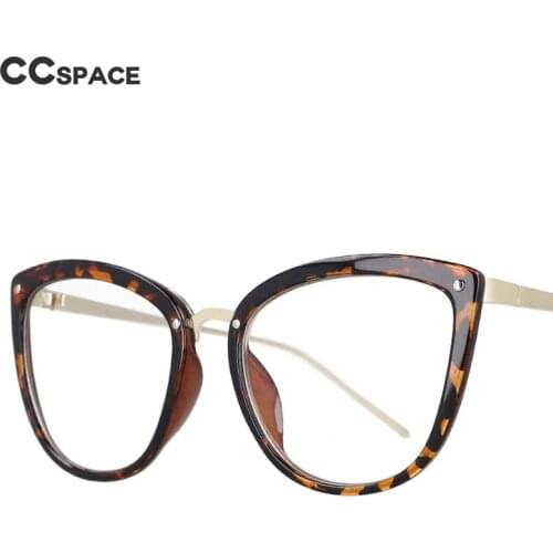 53140 Cat Eye Anti Blue Light Optical Glasses Frames Spring Leg Women Tr90 Fashion Computer Eyeglasses