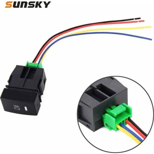 Car Fog Light 5 Pin On-Off Button Switch with Cable for Honda Fit/ HR-V/ VEZEL/ ACCORD